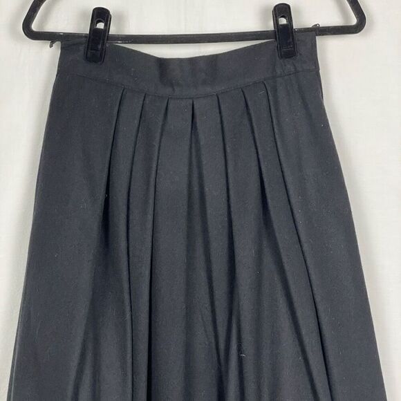 Vintage Madeleine Black Wool Boho Cottagecore High Rise Midi Skirt - Women’s 10 - Picture 3 of 6
